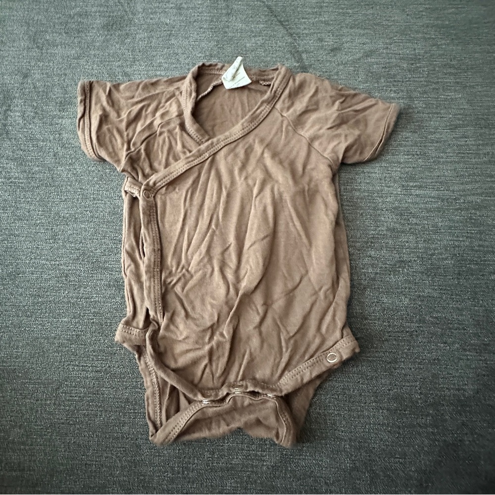 Kate Quinn Bamboo Collection Tan Onesie